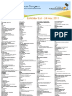 Exhibitor List 24112011