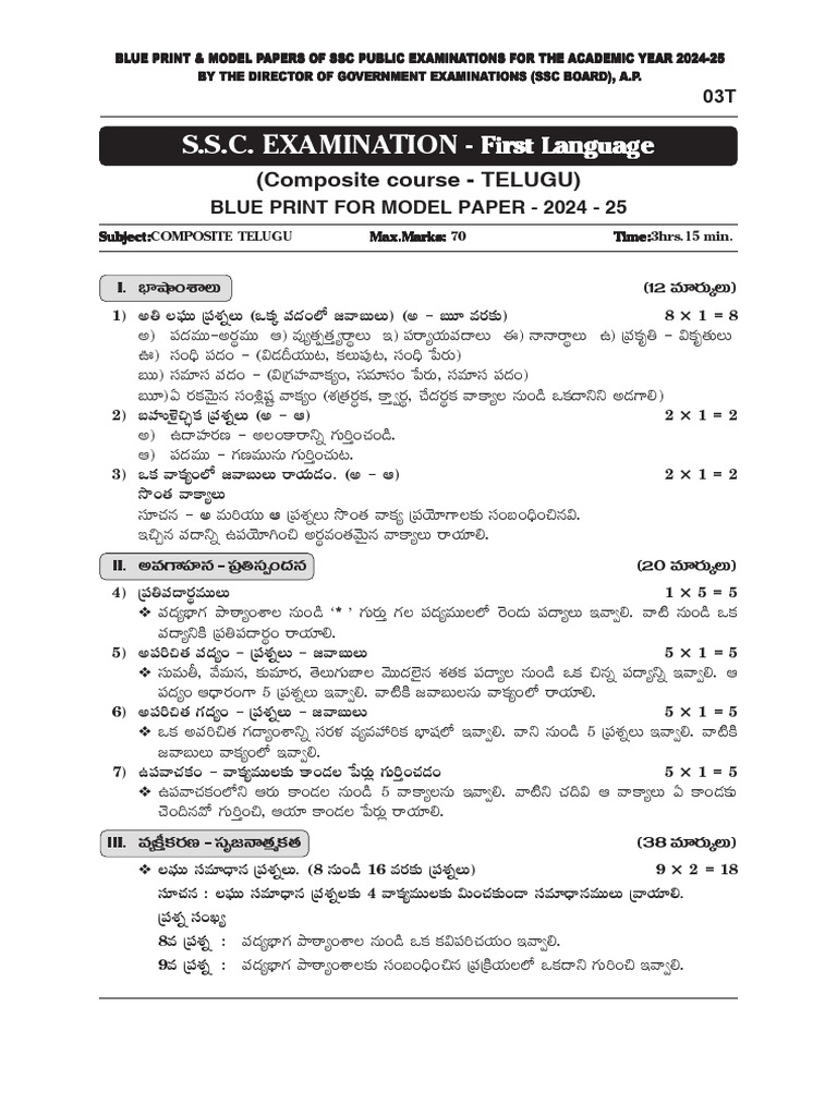 S.S.C. Examination - : Uó Cí+Xæ/T (12 Eösátø/T) | PDF