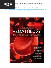Hematology: Basic Principles and Practice. 7th Edition. ISBN 0323357628, 978-0323357623