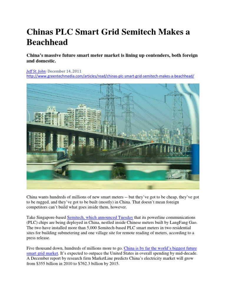 China's Smart Meter Market Overview | PDF | Electrical Grid | Smart Grid