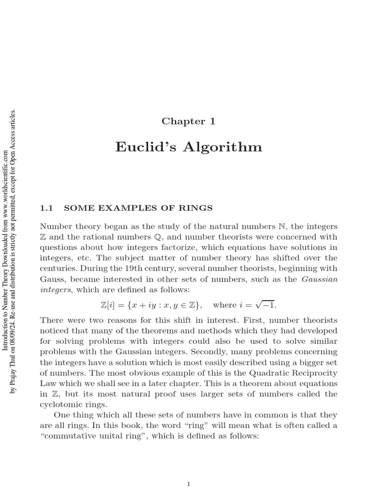 2017 Euclid S Algorithm | PDF | Number Theory | Numbers