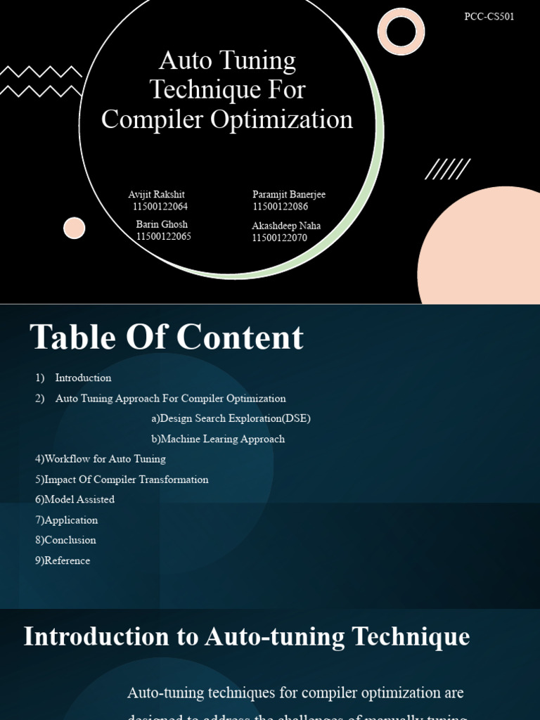Auto tuning techniques for compiler optimization pdf machine