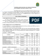 Edital 030 1 Vestibular 2012 Cursos Superiores Ifmg