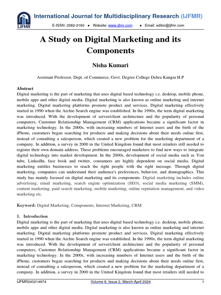 Reasearch | PDF | Digital Marketing | Search Engine Optimization
