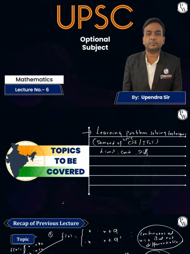 Mathematics 06 - Class Notes - UPSC Mathematics Optional 2024 (Hinglish ...