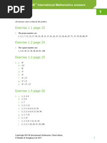 Cambridge IGCSE International-Maths Answers