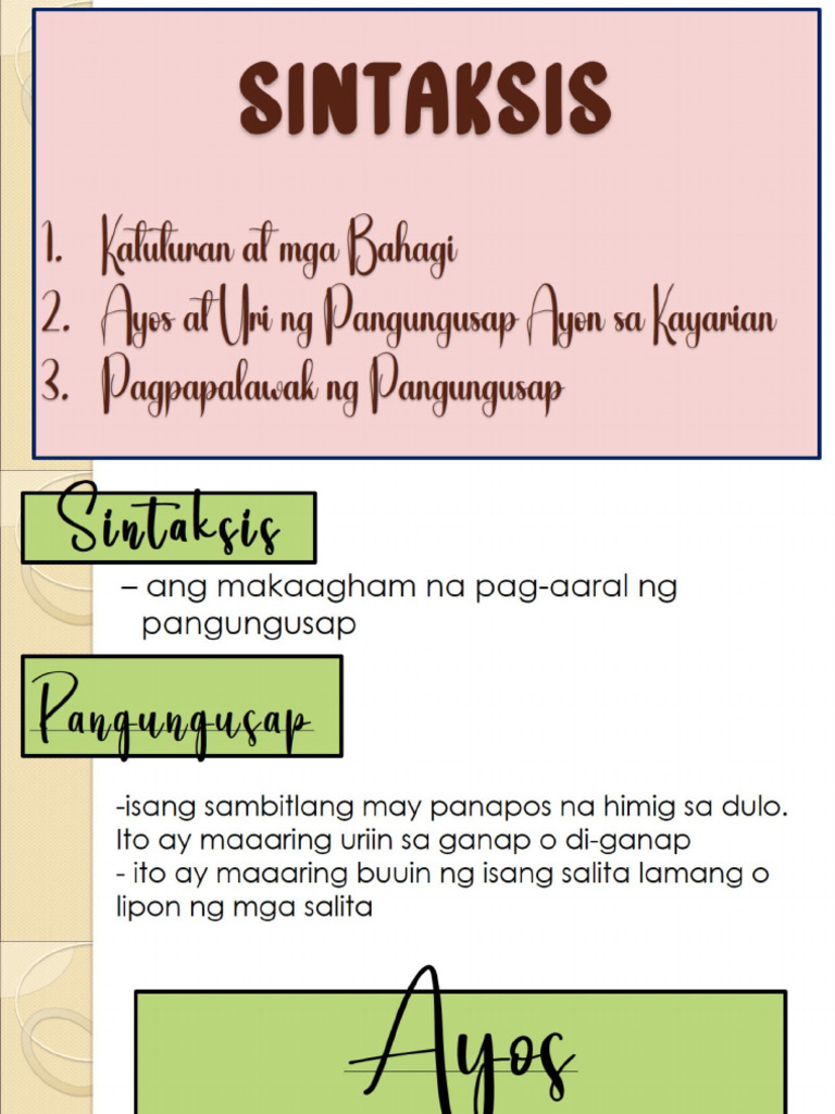 Fil 1 Midterm Paksa 4 Sintaksis | PDF