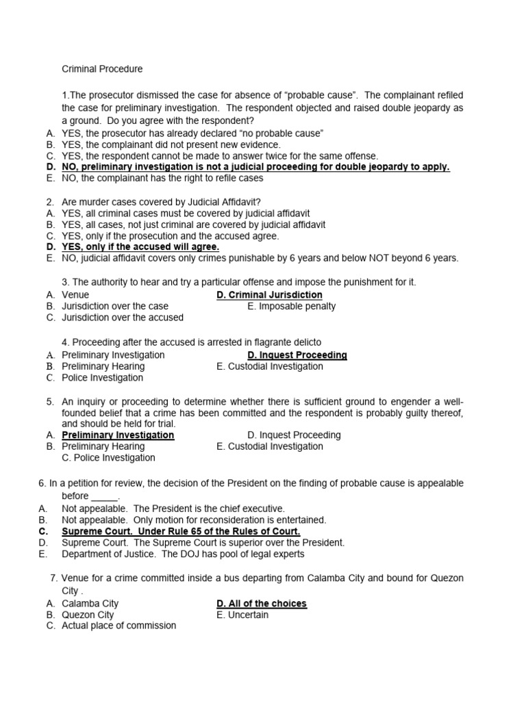 Criminal-Procedure Reviewer | PDF | Criminal Procedure In South Africa ...