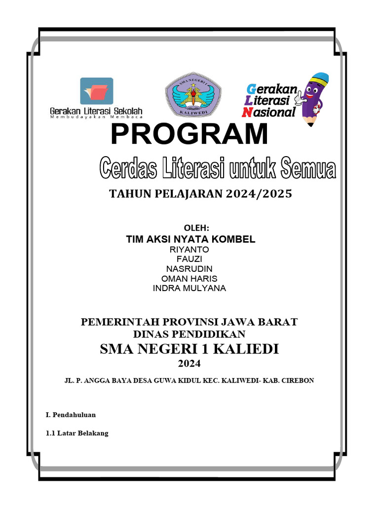 Program Literasi Sekolah SD 2024/2025 | PDF