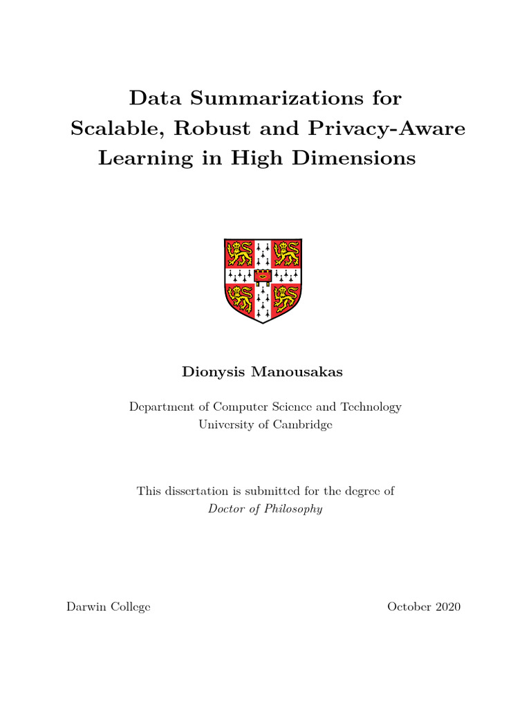 Privacy-Aware Data Summarization Techniques | PDF | Statistical ...