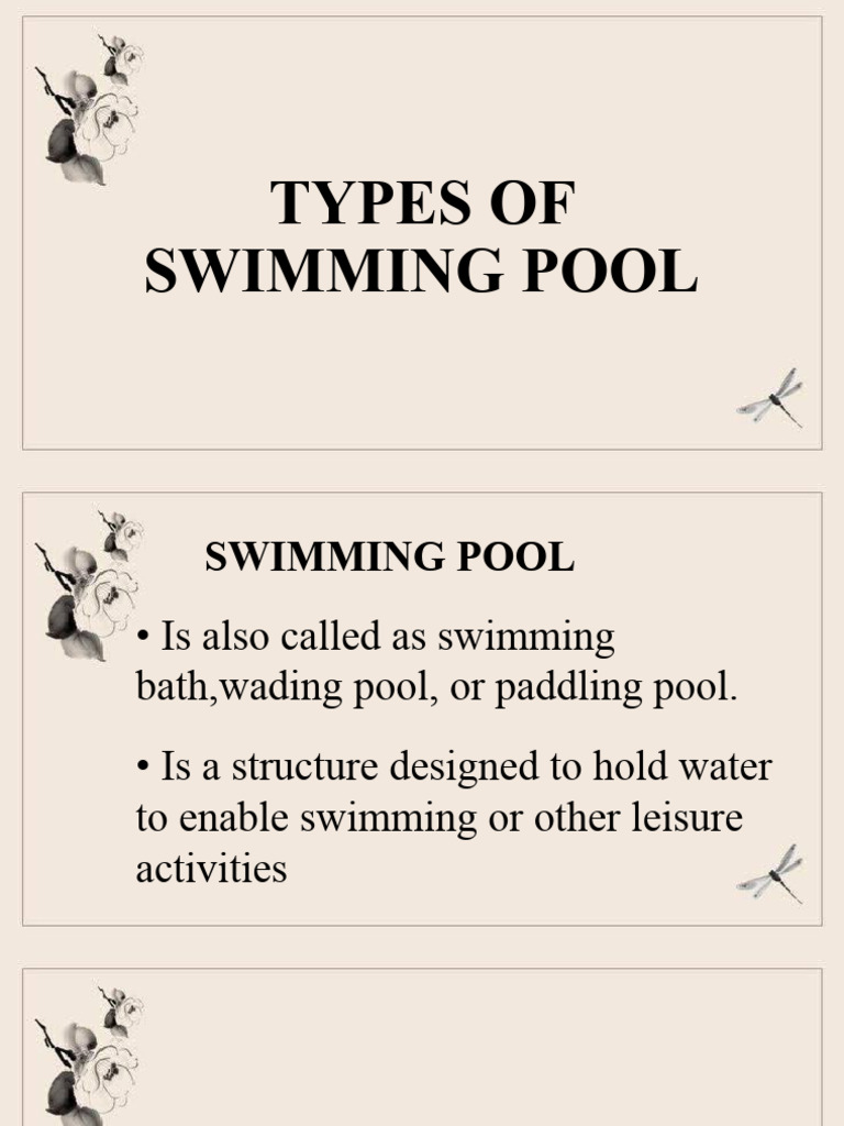 Types of Swimming Pools Explained | PDF | Swimming Pool | Swimming