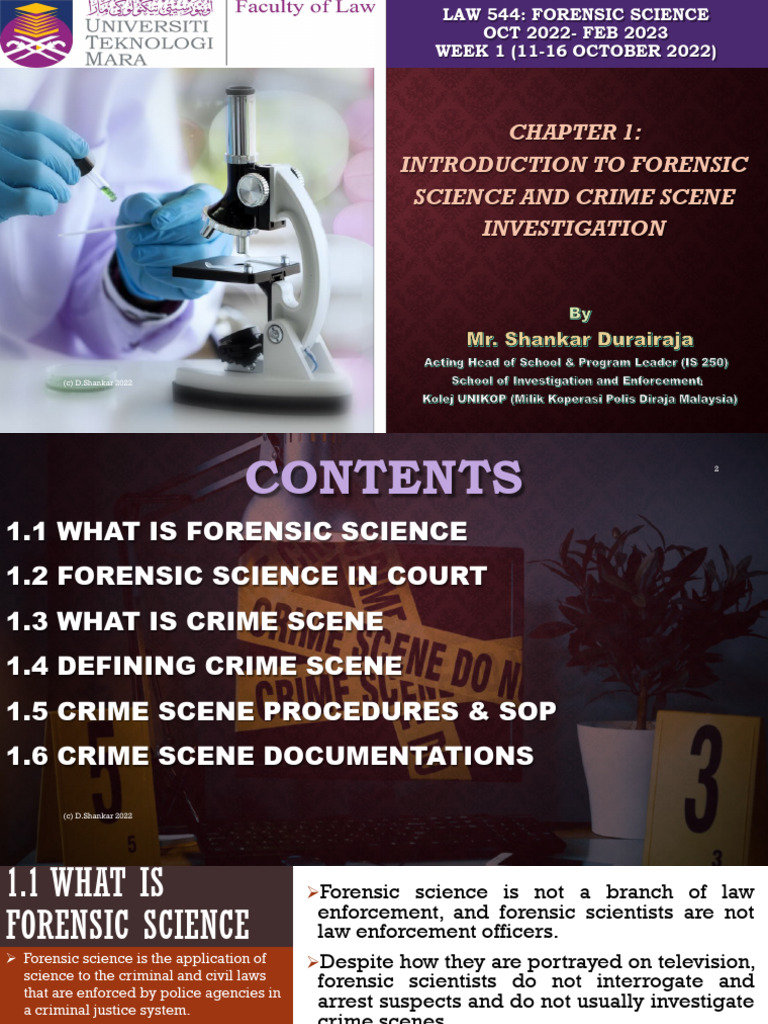 Forensic Science and Crime Scene Basics | PDF | Crime Scene | Forensic ...