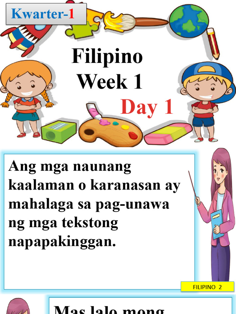q1 Filipino Week 1 | PDF