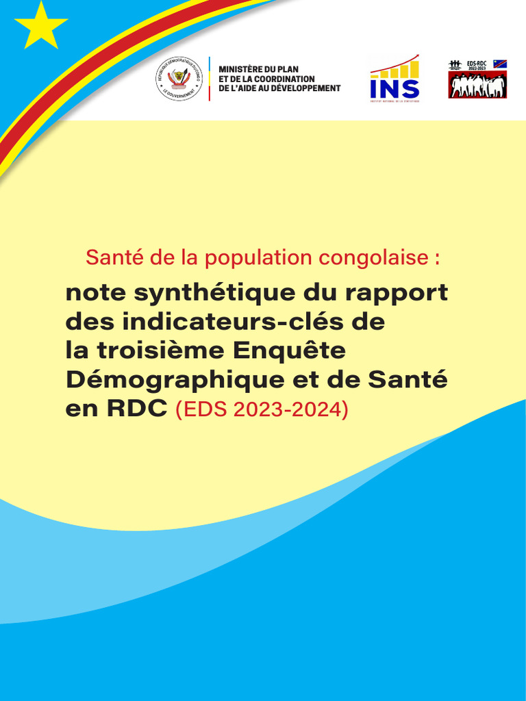 Rapport sur la santé en RDC 2024 | PDF | Paludisme | Vaccination