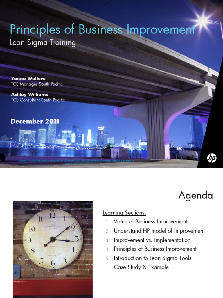 PBI Lean Sigma Slides Jan 2012 Handout | PDF | Six Sigma | Lean ...