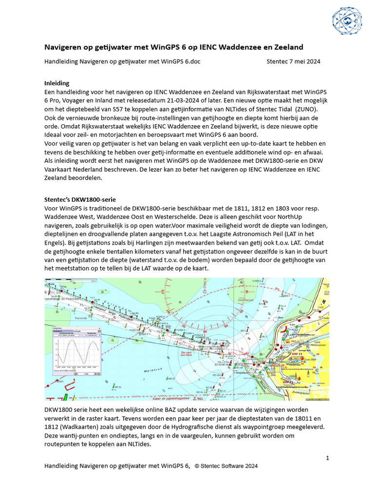 Handleiding Navigeren Op Getijwater Met WinGPS 6 | PDF