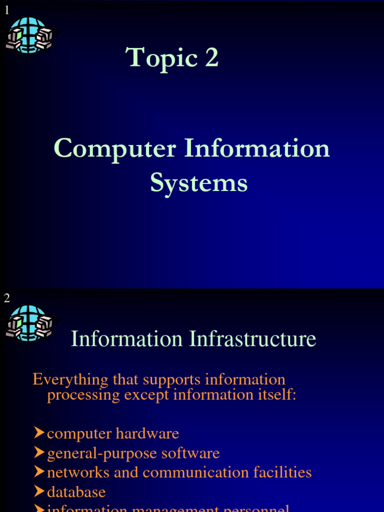 Computer Information Systems | PDF | Client–Server Model | Information ...