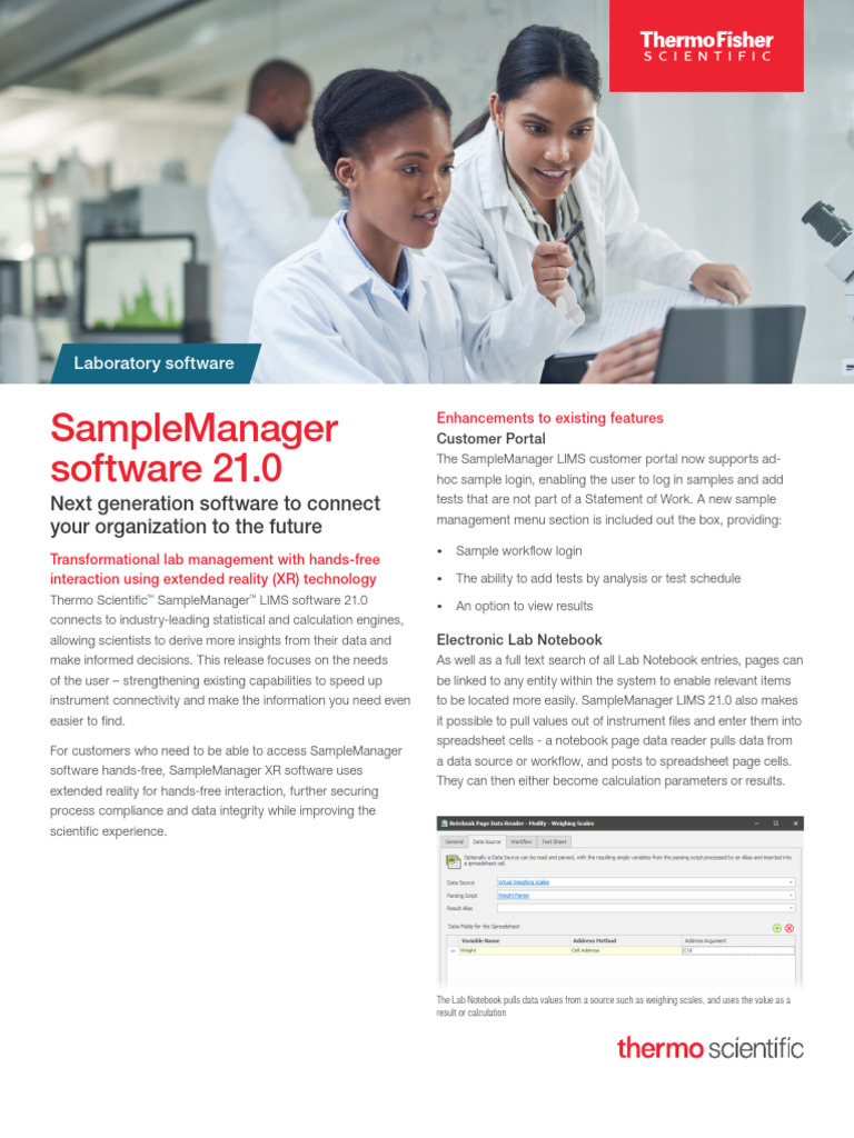 Samplemanager Lims 21-0 Brochure | PDF | Computer Science | Information ...