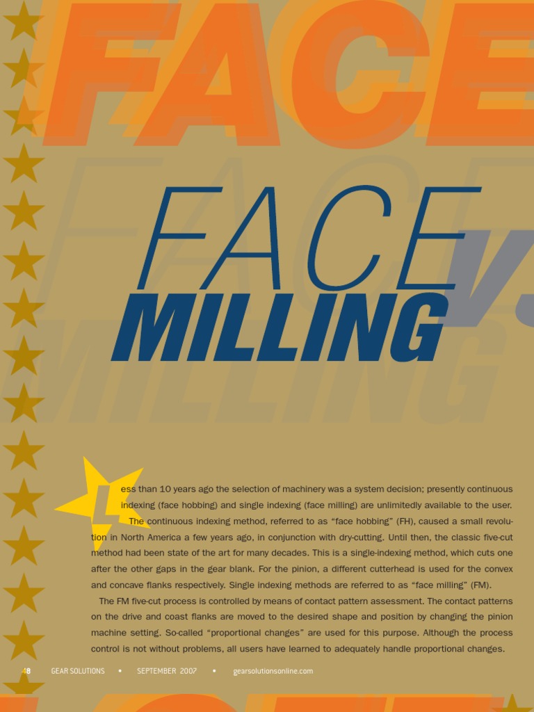 Face (Hobbing vs Milling) Gear Mechanical Engineering