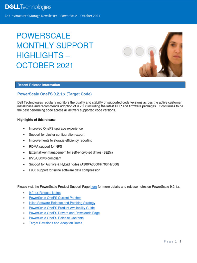 PowerScale Monthly Support Highlights - Oct 2021 | PDF | Computer ...