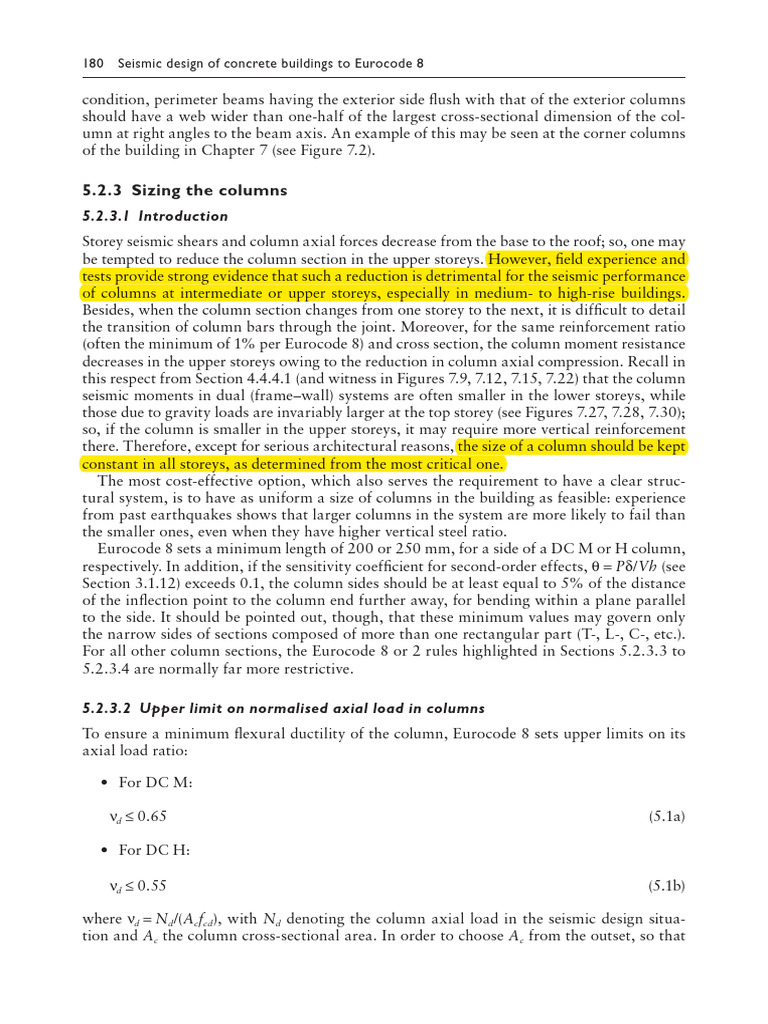 Eurocode 8: Concrete Seismic Design | PDF | Column | Beam (Structure)