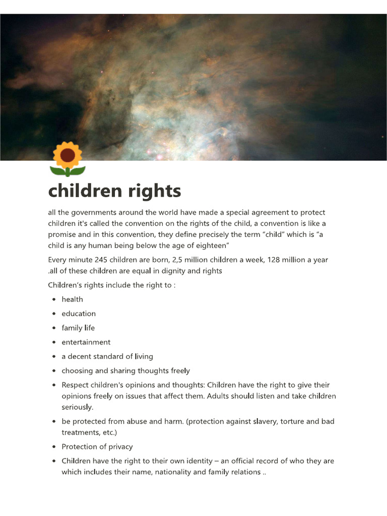 Children Rights | PDF
