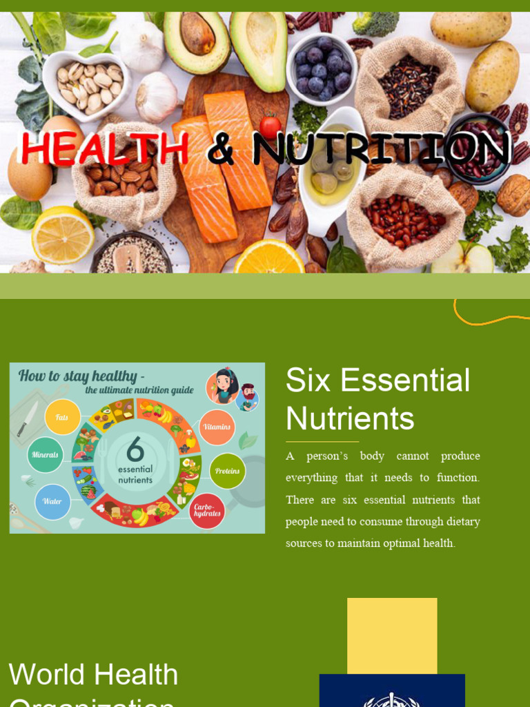 Essential Nutrients for Optimal Health | PDF | Nutrients | Fat