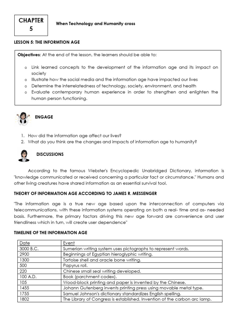Chapter 5 Lesson 5 Information Age | PDF | Personal Computers | Desktop ...