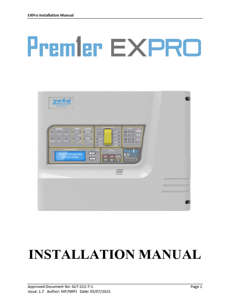 EXPro Fire Alarm Installation Guide | PDF | Switch | Relay