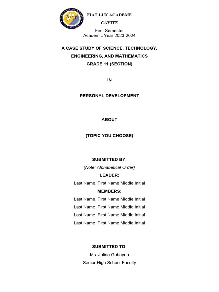 Case Study File Format | PDF | Interview | Behavioural Sciences