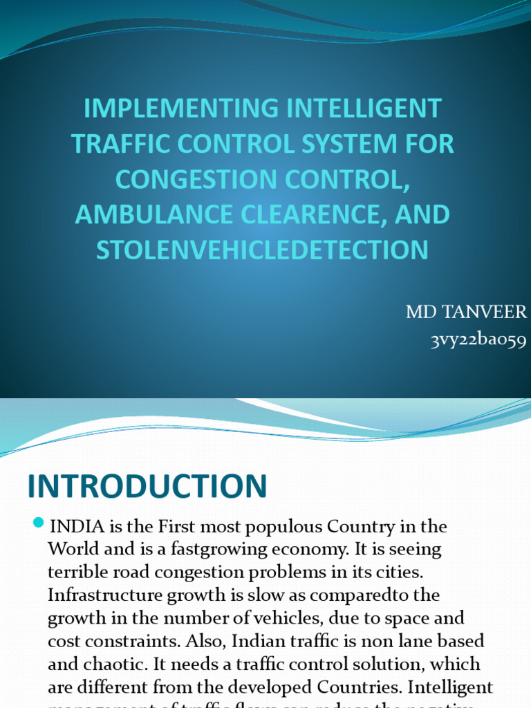 Intelligent Traffic Control System | PDF | Radio Frequency ...