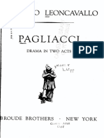 Leoncavallo - Pagliacci Prologue- (Full Score)