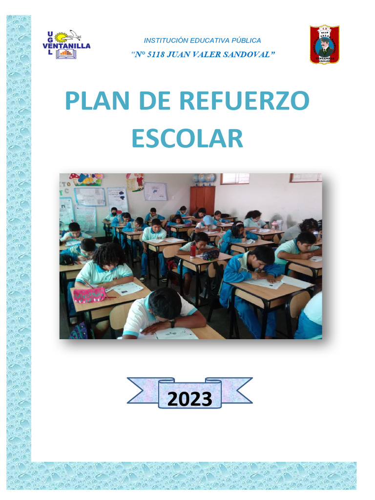 Plan de Refuerzo Escolar 2023 I.E. 5118 | PDF | Evaluación | Enseñando