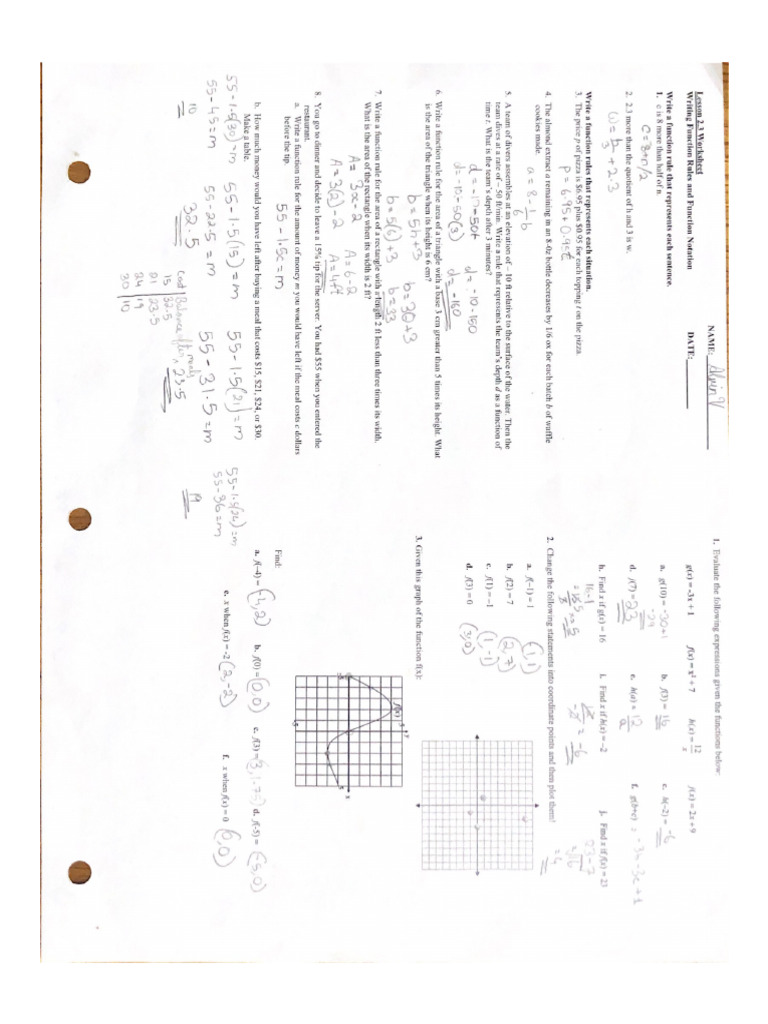 Lesson 2.3 Worksheet PDF