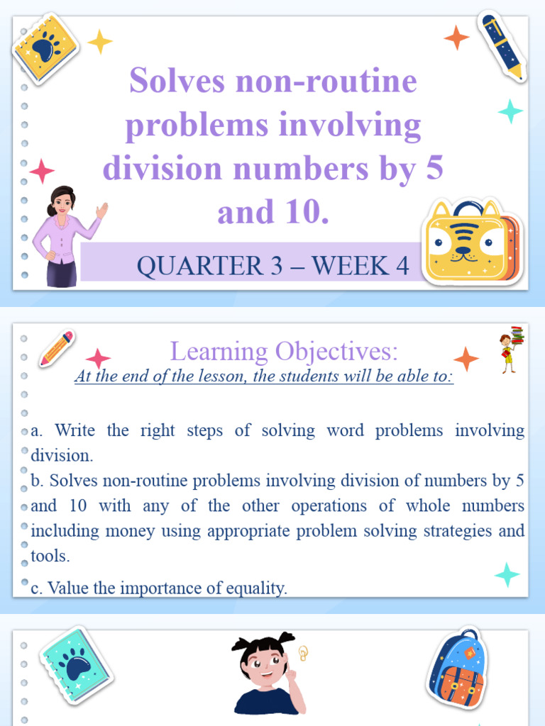 Division Word Problems by 5 and 10 | PDF | Learning