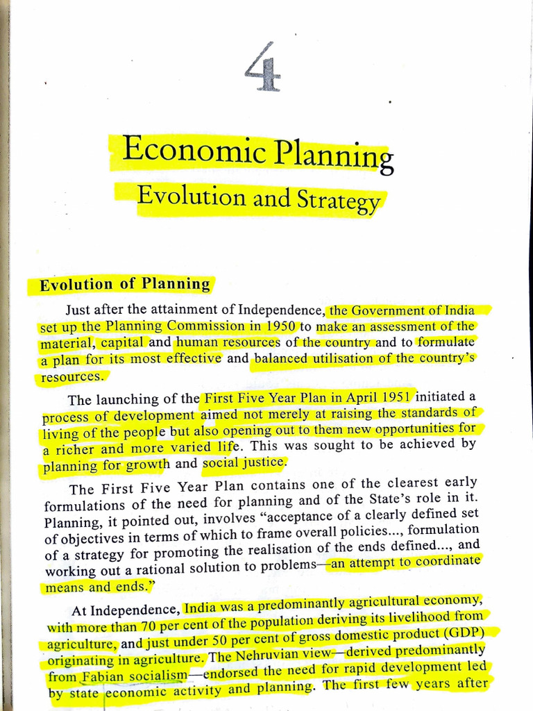 Economic Planning in India: Strategy Overview | PDF | Economics | Economies
