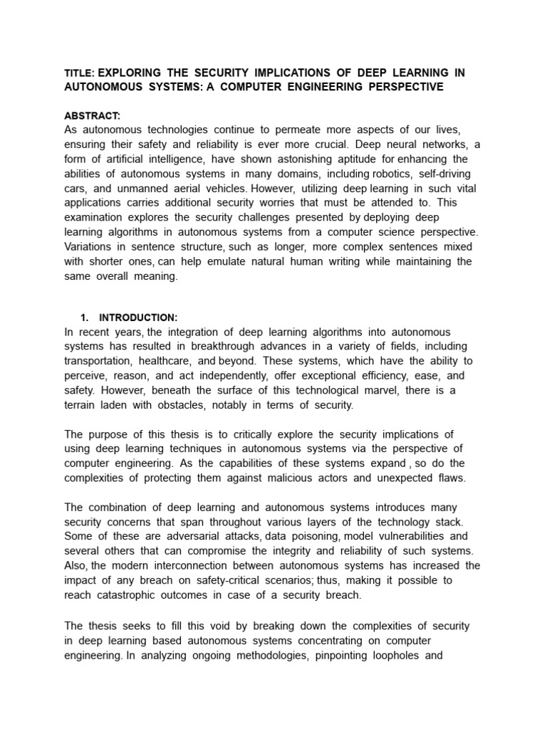 Security Challenges in Deep Learning Systems | PDF | Computer Security ...