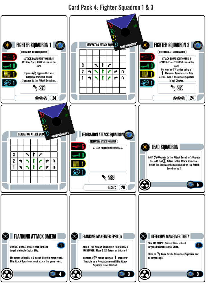 Card Pack 4 Fighter Squadron 1 & 3 | PDF
