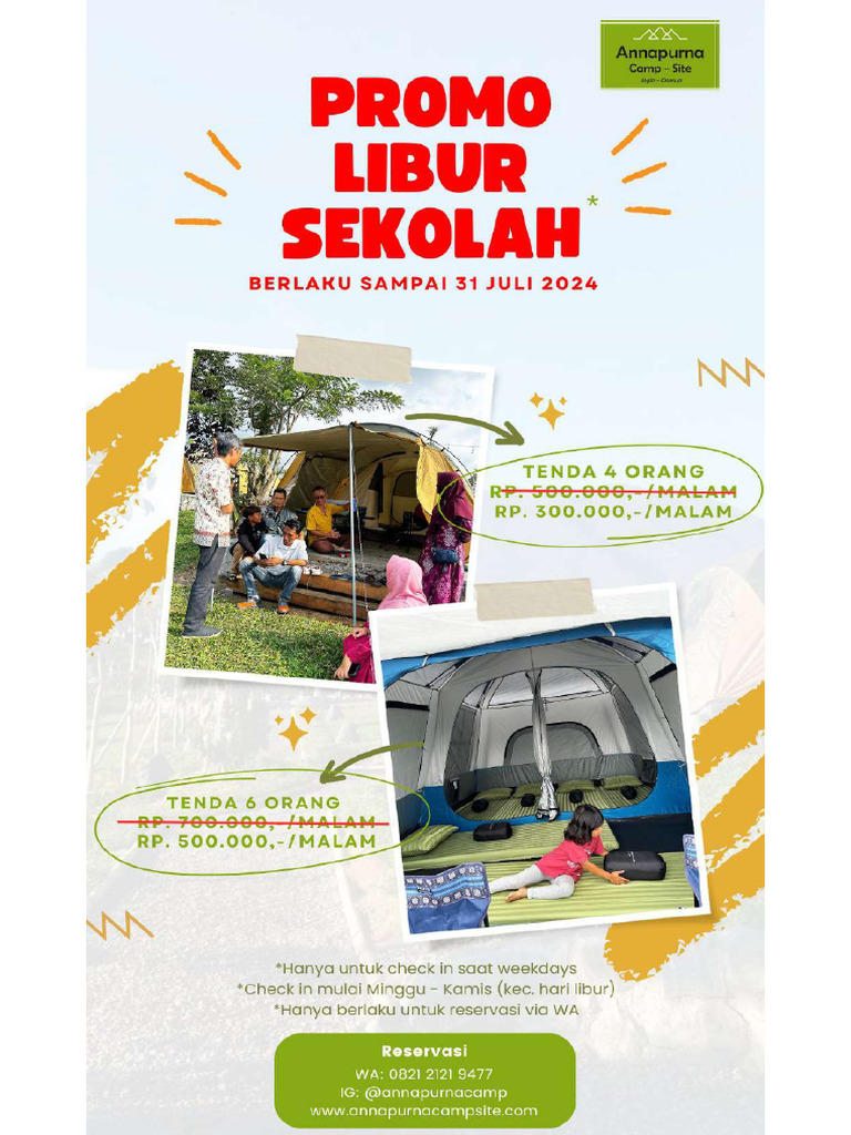 Promo Libur Sekolah Annapurna Camp Pdf