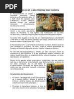 Renacimiento en La Edad Media y Edad Moderna