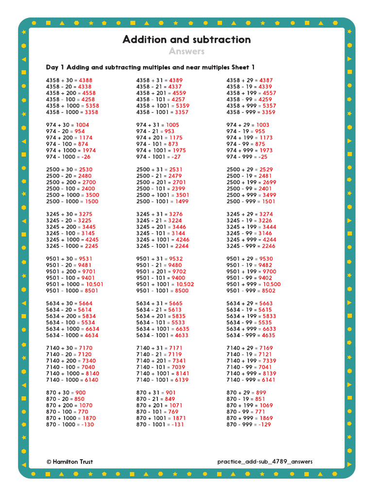 Answer Key Day 1 To 3 | PDF