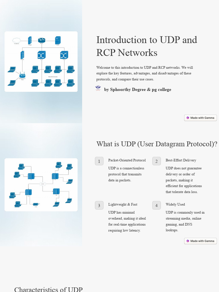 Introduction To UDP and RCP Networks | PDF | Packet Switching ...