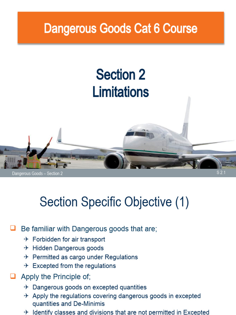Dangerous Goods Air Transport Regulations | PDF | Dangerous Goods