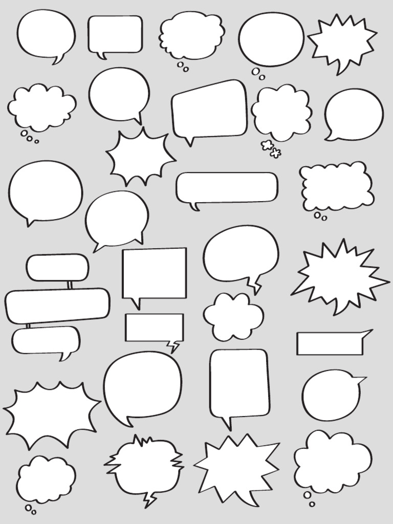 Speech Bubbles Bw Pdf