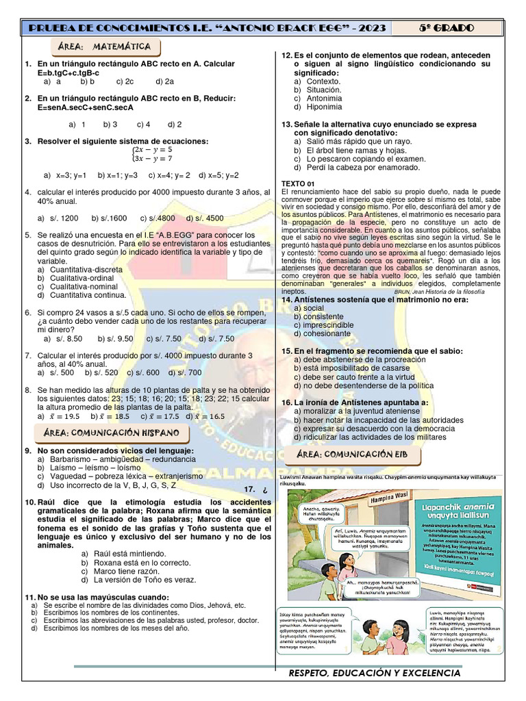 5° Grado | PDF