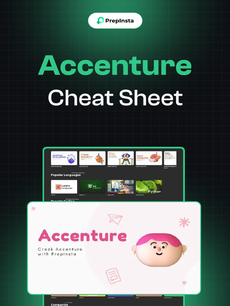 Accenture Exam Preparation Cheat Sheet | PDF | Transmission Control ...