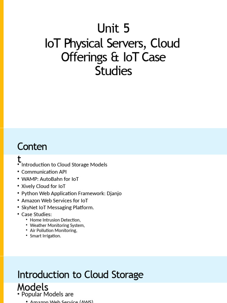 IOT Unit 5 - EEE | PDF | Json | Xml