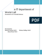 Report On IT Department of World Call