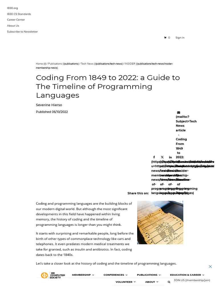 A Timeline of Programming Languages | PDF | Php | Programming Language