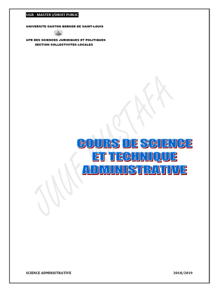 Introduction à la science administrative | PDF | Science ...